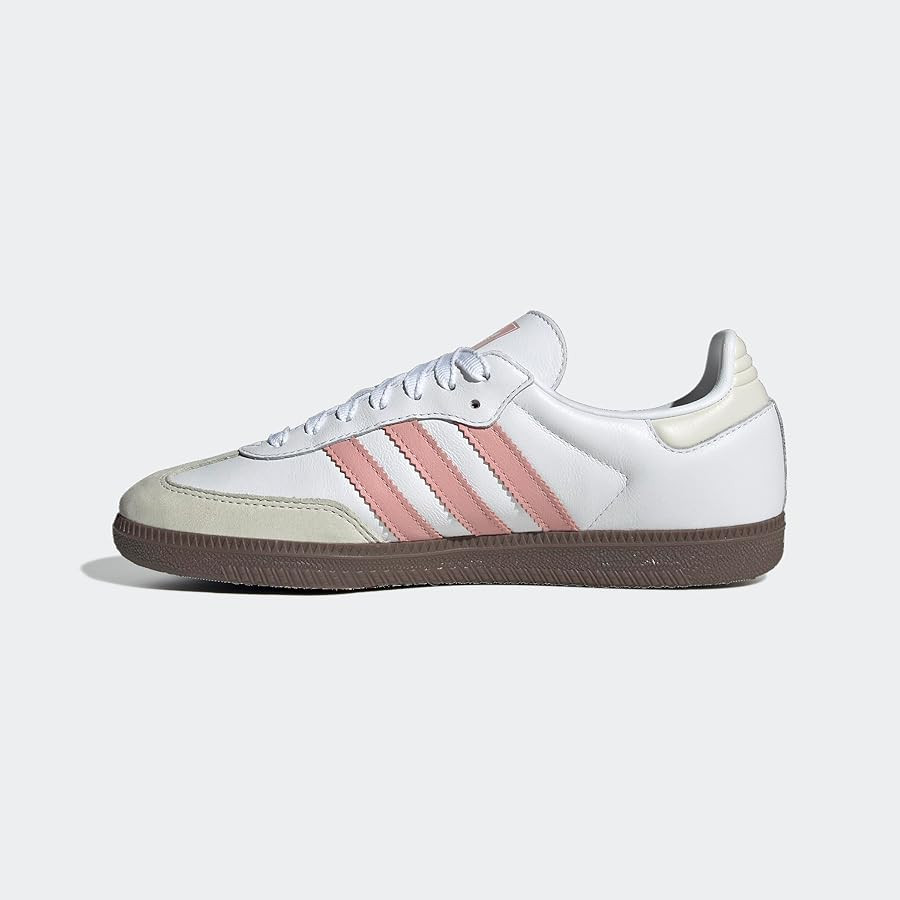 adidas Womens Samba Og Lace Up Sneakers Shoes Casual - Pink, White | Amazon (US)