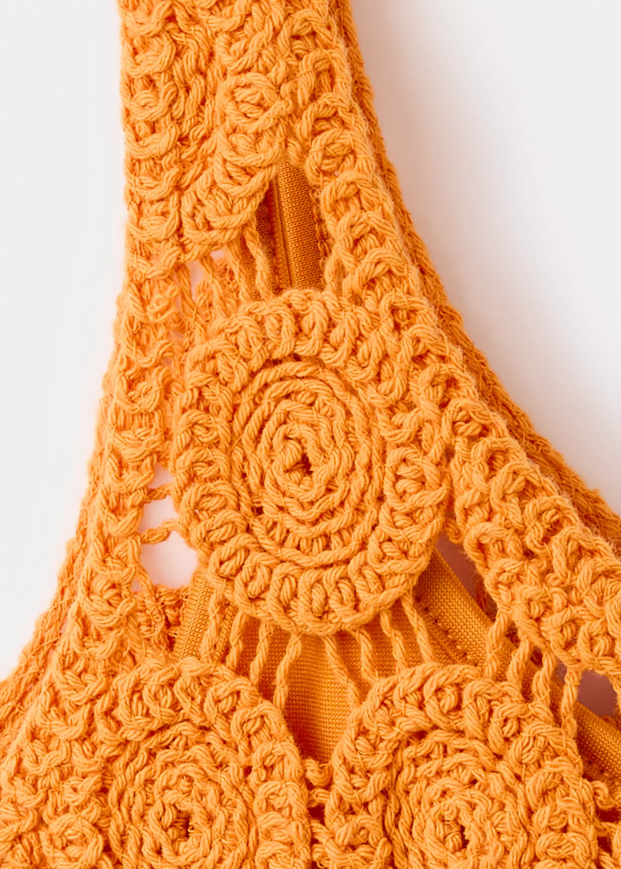 Crochet dress with floral motifs | MANGO (UK)