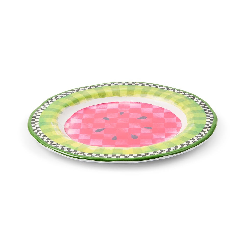 Watermelon Melamine Salad Plates, Set of 4 | MacKenzie-Childs