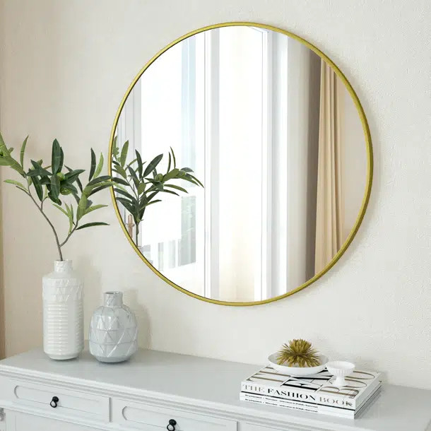 Gehard Round Metal Wall Mirror | Wayfair North America