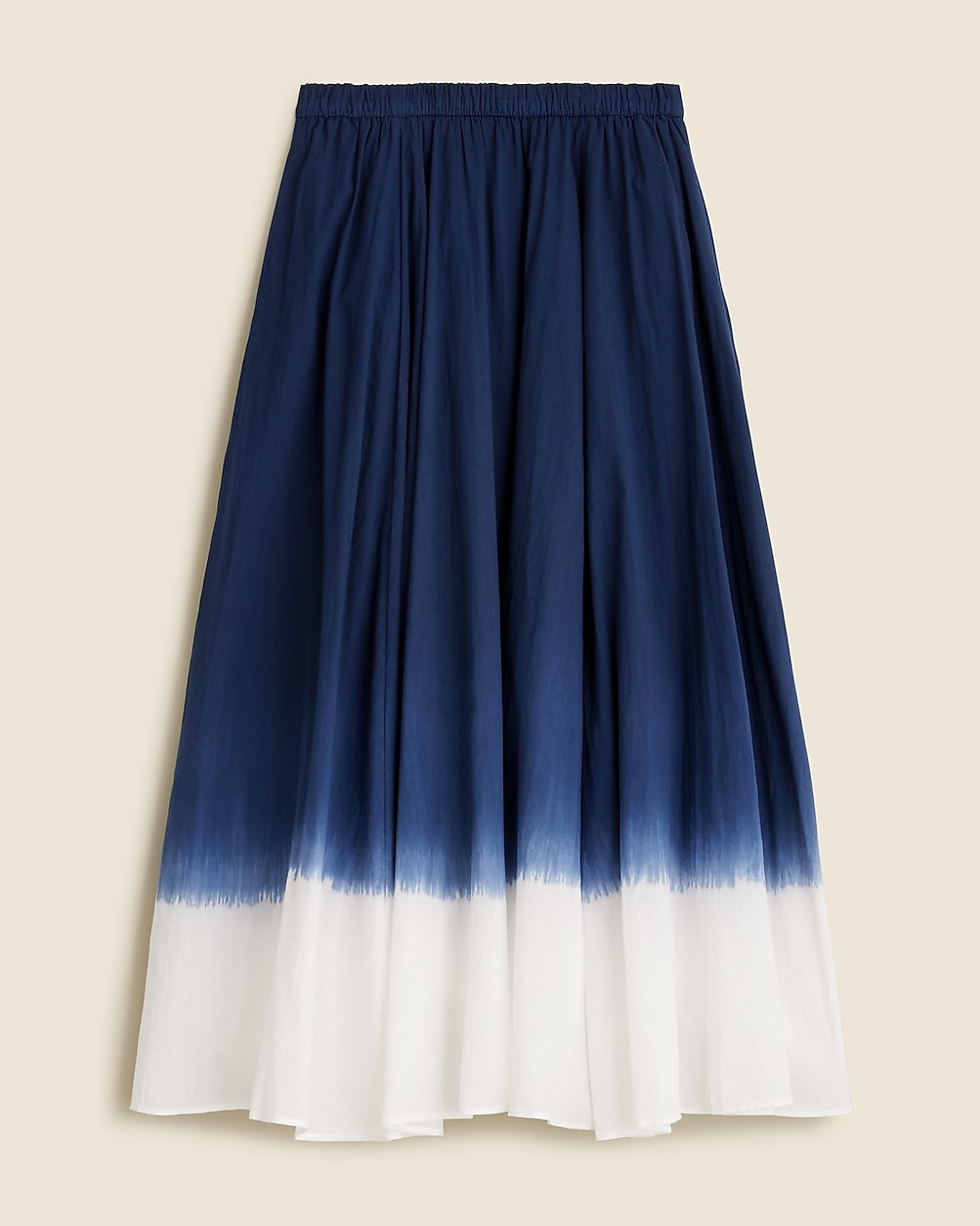 Pull-on midi skirt in dip-dyed cotton voile | J. Crew US