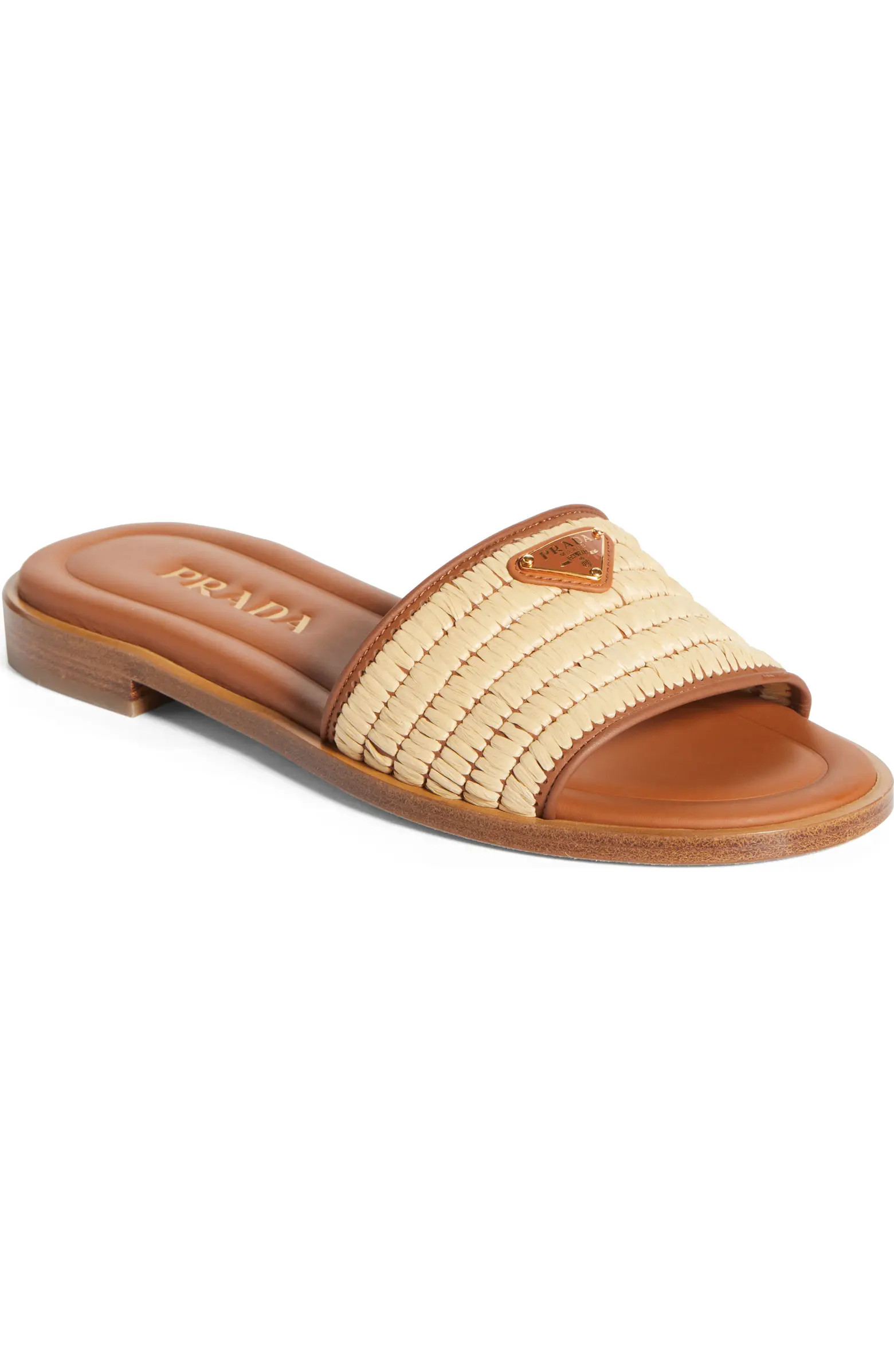 Raffia Slide Sandal (Women) | Nordstrom