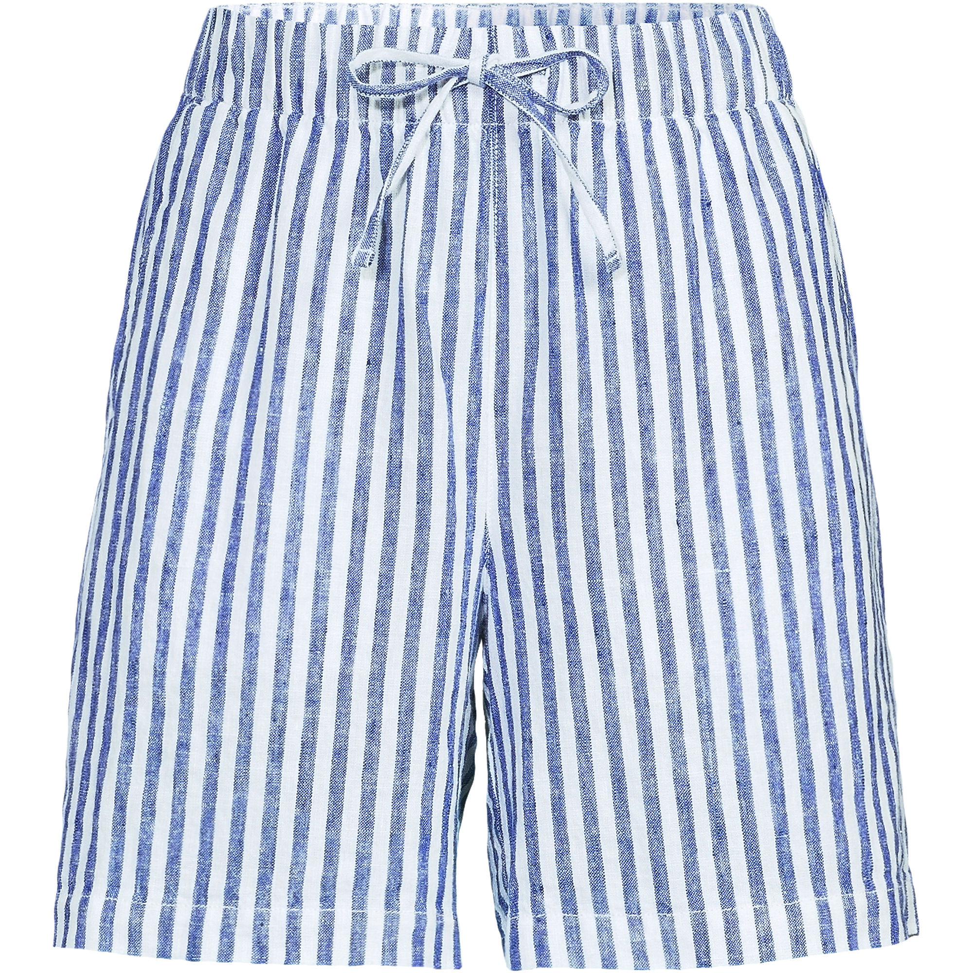 Women's Plus Size Linen High Rise Pull On 7" Shorts | Lands' End (US)