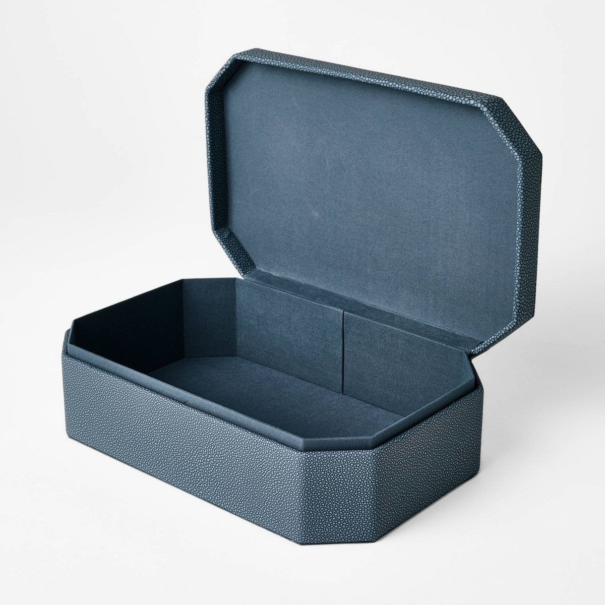 Large Faux Shagreen Box Blue - Threshold™ designed with Studio McGee | Target