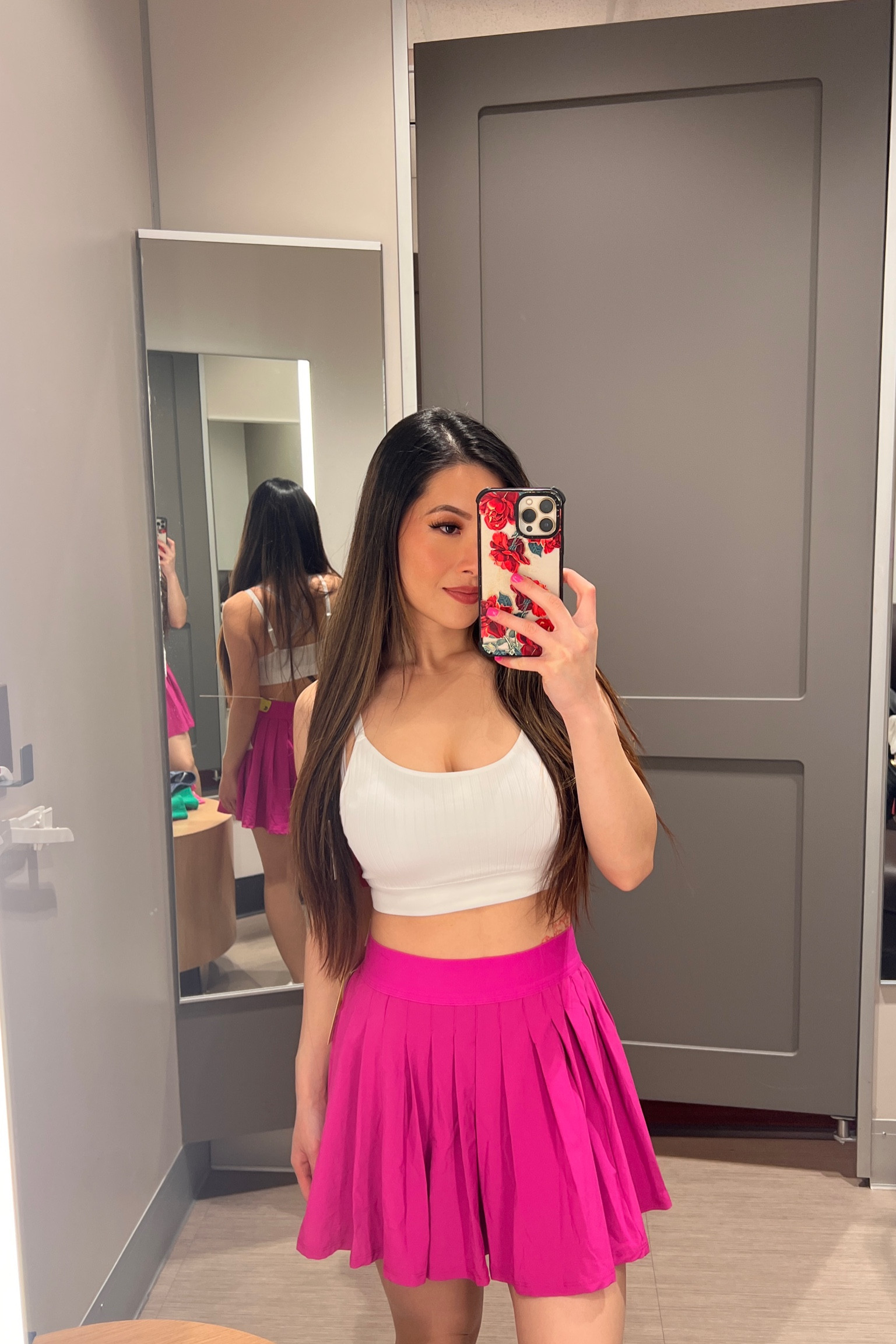 Adorable pink tennis skirt, workout outfit, gym outfit, tennis match outfit, workout skirt, fitness, pilates skirt, pilates outfit, cute pink skirt, white bralette, white workout cami crop top 

Targetfinds, TargetStyle 

#LTKFind #LTKfit #LTKstyletip