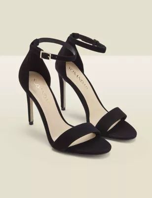 Suede Ankle Strap Stiletto Heel Sandals | SOSANDAR | M&S | Marks & Spencer (UK)