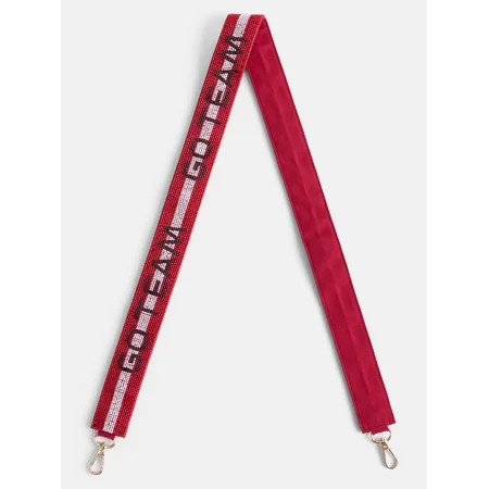 No Boundaries Women's Game Day Beaded Strap, Red | Walmart (US)