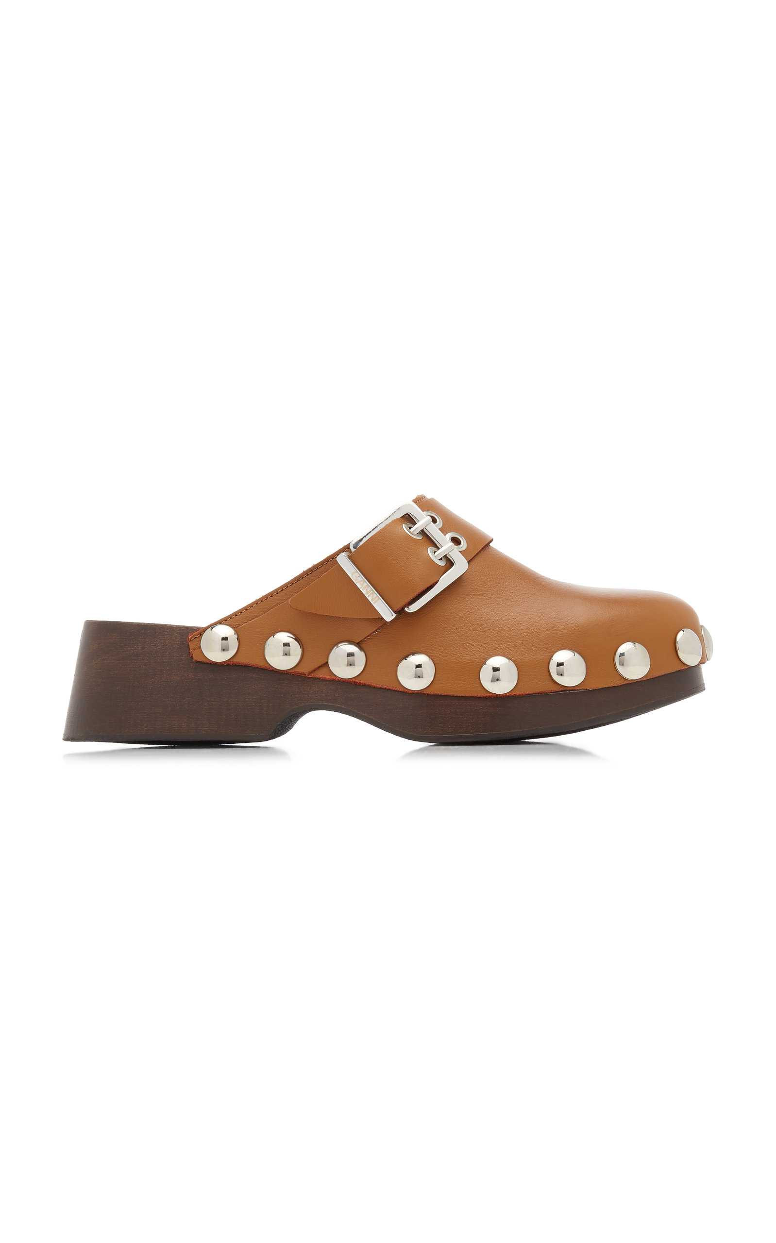 Studded Leather Clogs | Moda Operandi (Global)