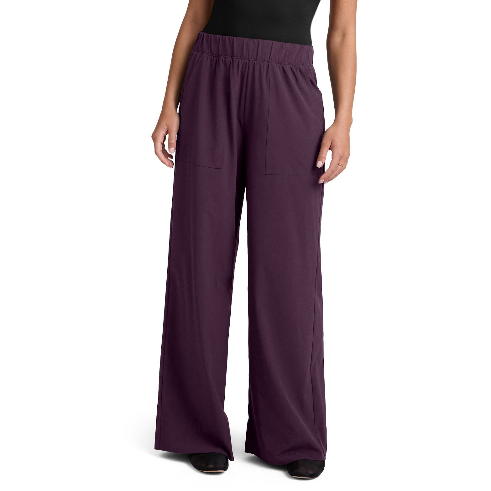 Beyond Yoga Women's Stretch Woven Wide-Leg Pants  Purple L | REI