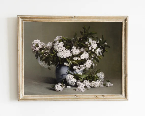 Vintage Flower Print Flower Painting Floral Art Vintage | Etsy | Etsy (US)