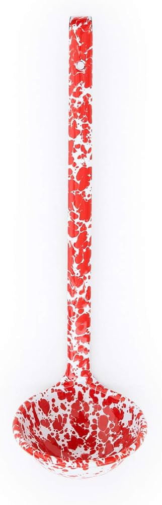 Enamelware Ladle, 12 inch, Red/White Splatter | Amazon (US)