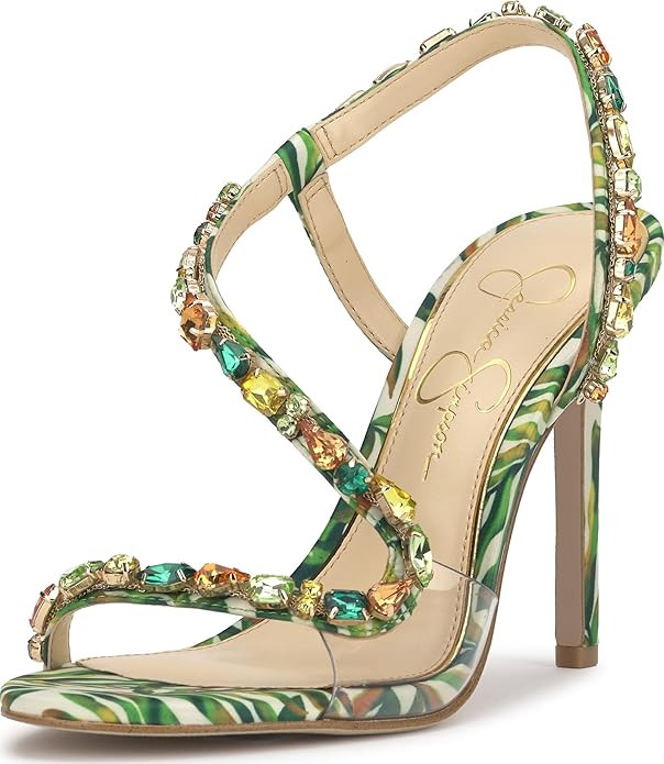 Jessica Simpson Women's Jaycin Embellished Heeled Sandal | Amazon (US)