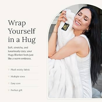 Minky Couture Hugs Blanket - Extra Plush Blanket for Premium Gifting - Stretchy Bubbled Cozy Thro... | Amazon (US)