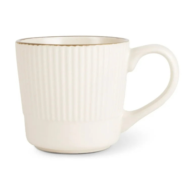 Thyme & Table 12 fl oz Aden Cream Stoneware Mug | Walmart (US)