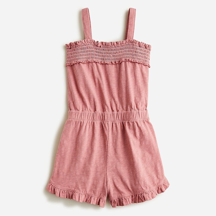 Girls' ruffle-trim tank romper | J.Crew US