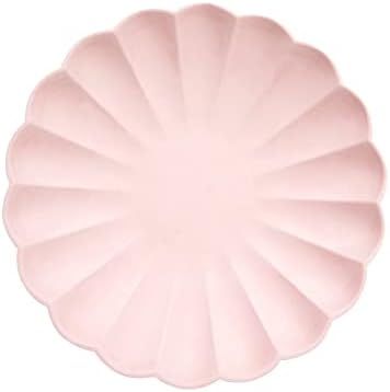 Meri Meri Small Compostable Bamboo Plates In Candy Pink | Amazon (US)