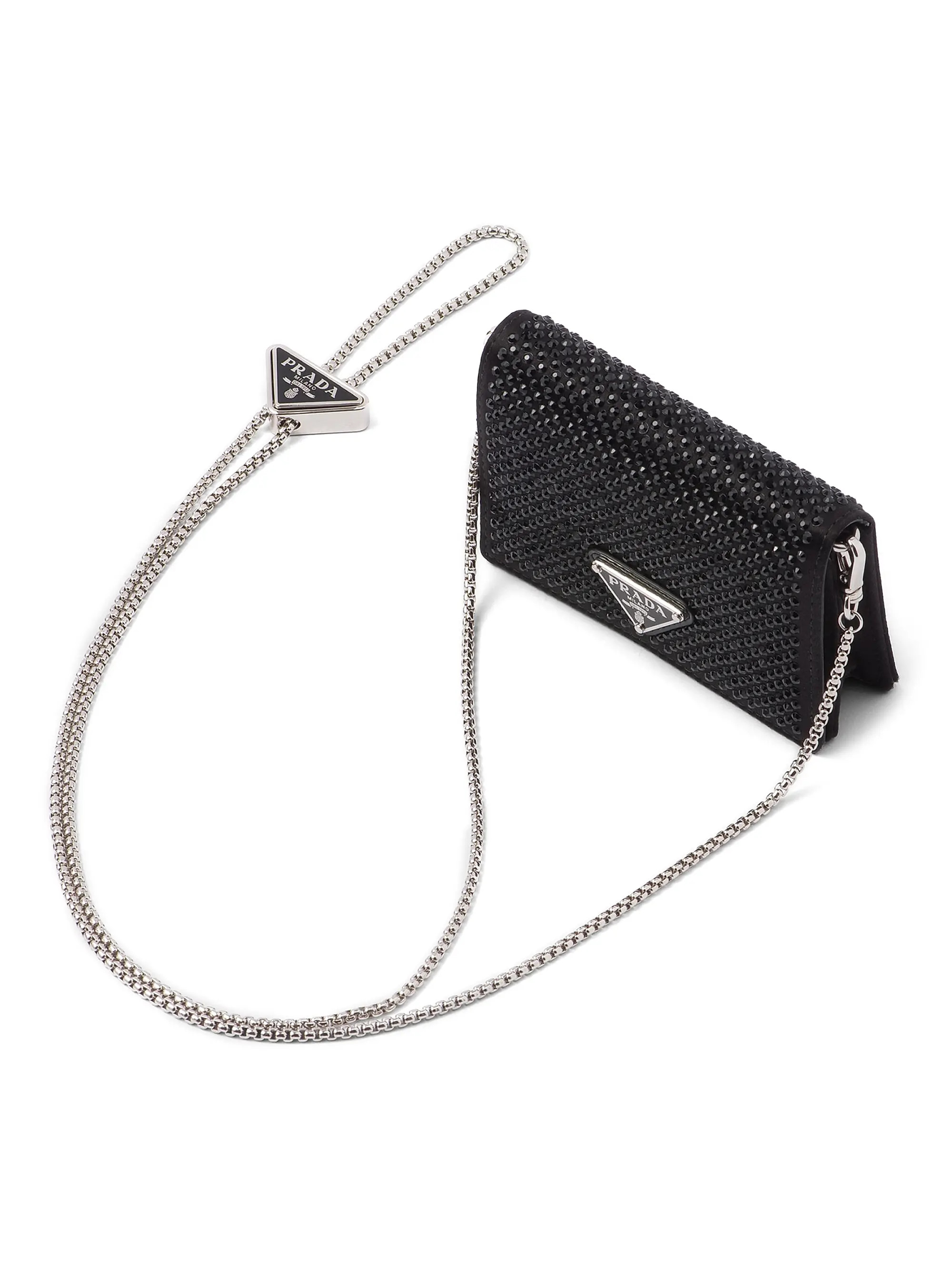 Cardholder with Shoulder Strap and Crystals | Saks Fifth Avenue