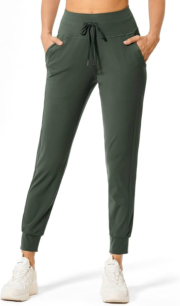 ZUTY Women's High Waisted Joggers Pants Sweatpants with Pockets for Athletic Running Casual Taper... | Amazon (US)