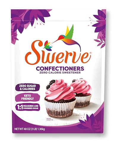 Swerve Ultimate Sugar Replacement Sweetener, Confectioners Sugar Substitute, Zero Calorie, Keto Friendly, Zero Sugar, Non-Glycemic, Gluten Free, 48 Oz | Amazon (US)