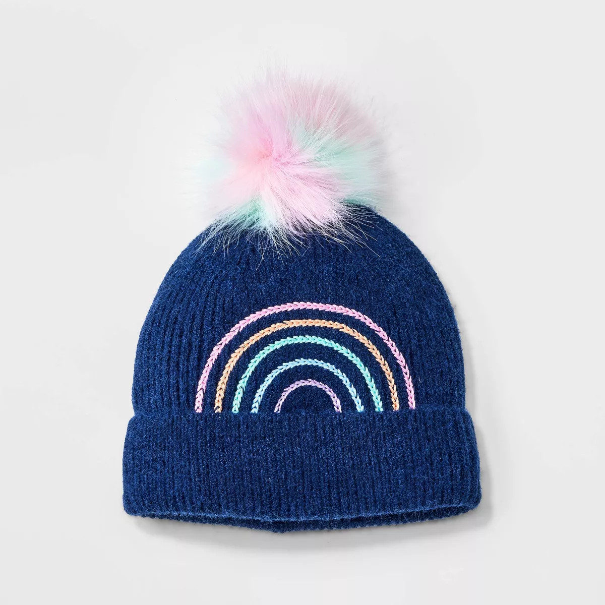 Toddler Rainbow Beanie - Cat & Jack™ Navy Blue | Target