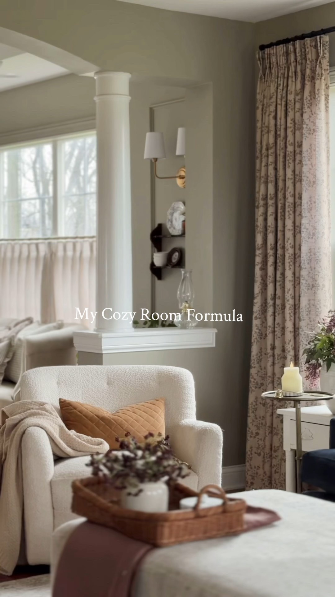 My cozy room formula! It’s that easy! 
Don’t forget to use code LANTERNLANE to get a discount on my favorite curtains (including the cafe curtains in my dining room)

Cozy living room, cozy corner, cozy living room, swivel chair, floral window treatments 

#LTKHome #LTKSaleAlert