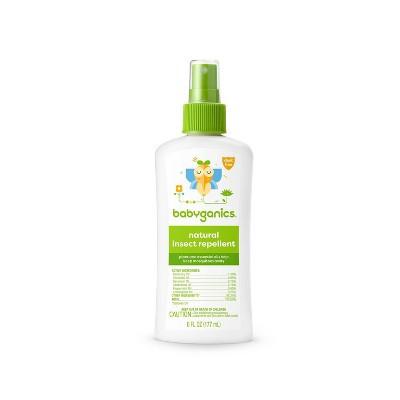 Babyganics 6oz Natural DEET Free Insect Repellent: Pump Spray, Skin Safe, Repels Gnats & Biting Flies | Target