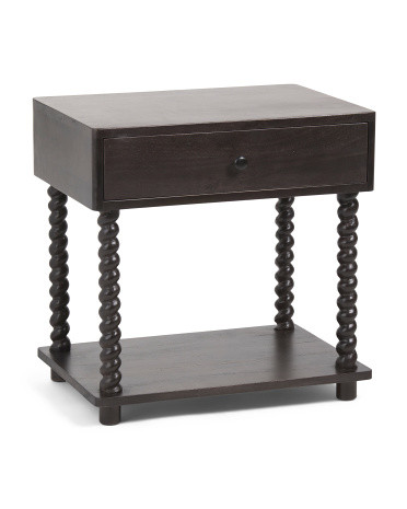 26x18x26 Tabitha Solid Wood Nightstand Table | TJ Maxx