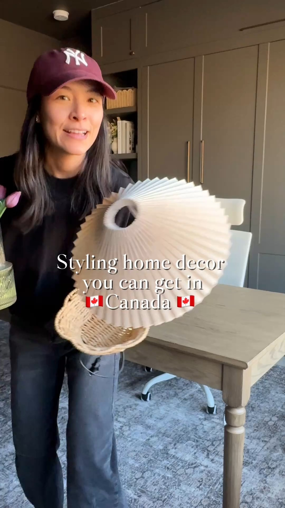 Home office desk styling. Home office decor. Canadian decor finds. Pleased lampshade  

#LTKspring #LTKcanada #LTKcasa