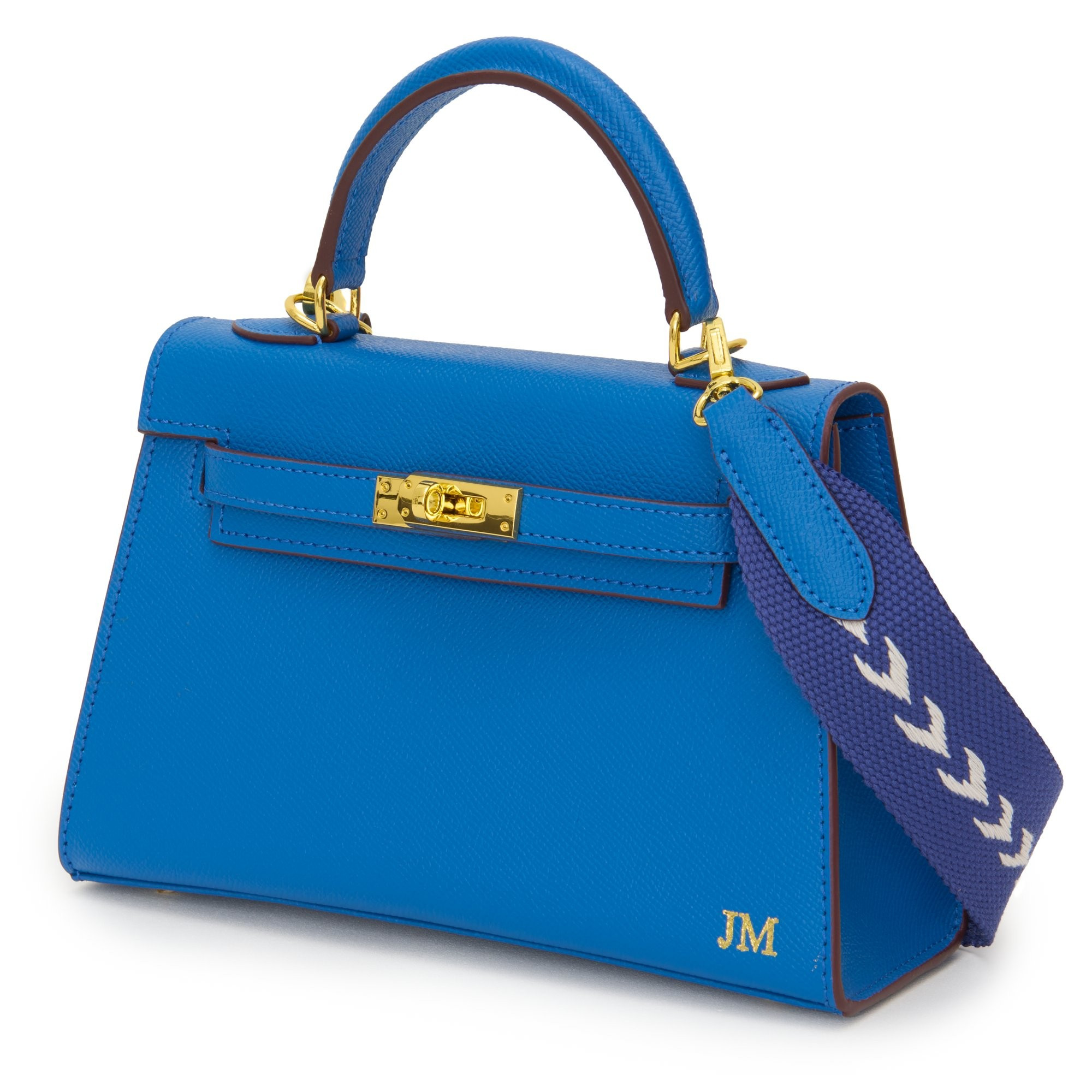 Lily and Bean Hettie Mini Bag - Lightening Blue with Initials with Fab | Lily and Bean