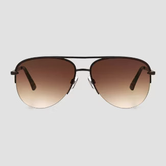 Women's Tortoise Shell Print Aviator Sunglasses - Universal Thread™ Light Brown | Target