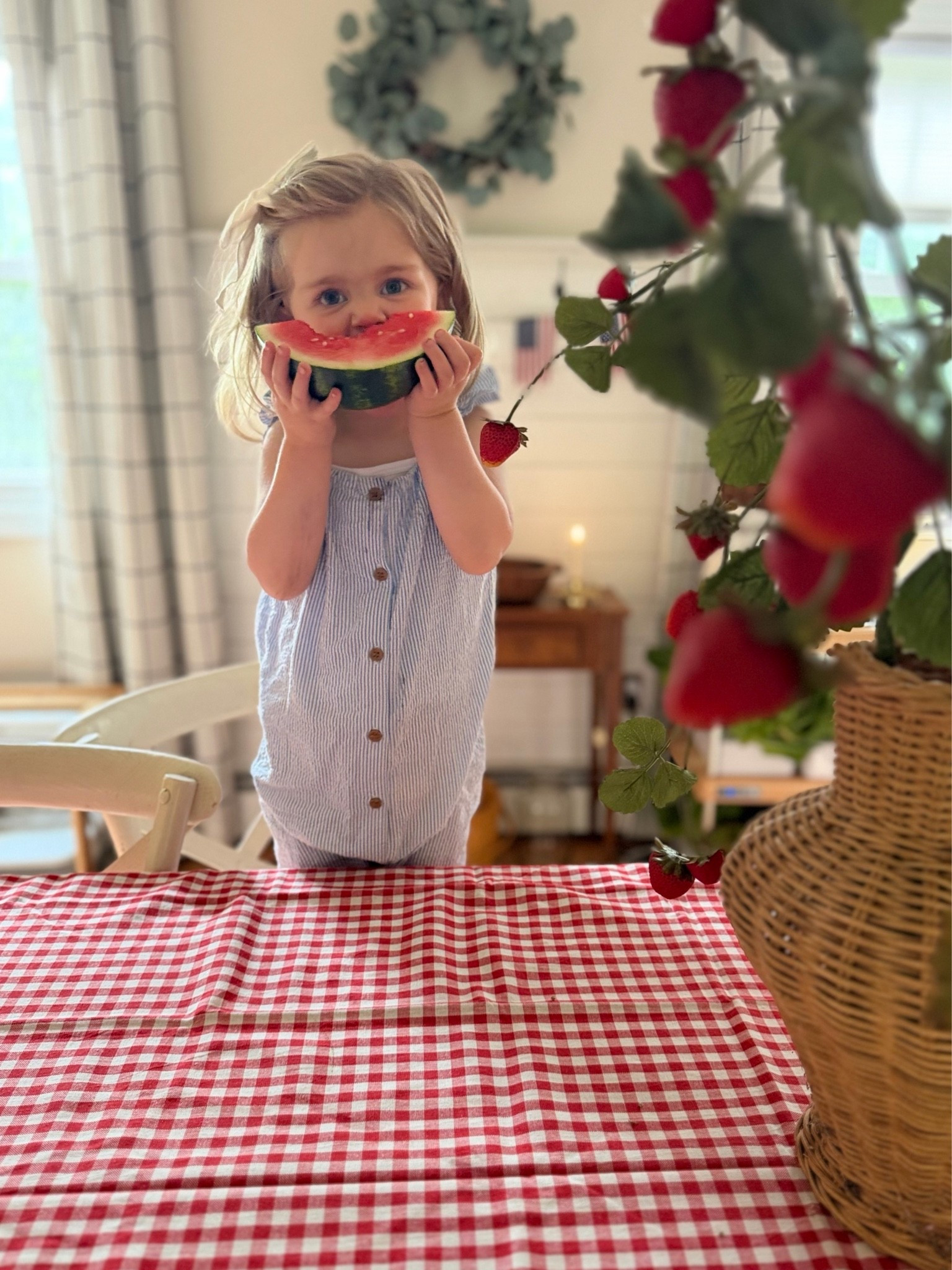 Using my new red and white gingham tablecloth from Walmart!

#LTKdayinmylife #LTKmomlife #LTKHome
