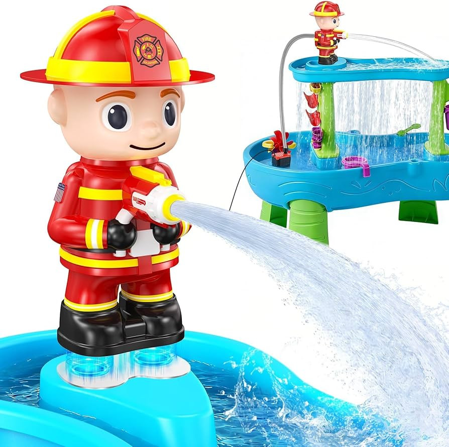 Water Table Pump Kids Toys: Firefighter Water Table Pump Continuous Flow Adjustable Water Pressur... | Amazon (US)