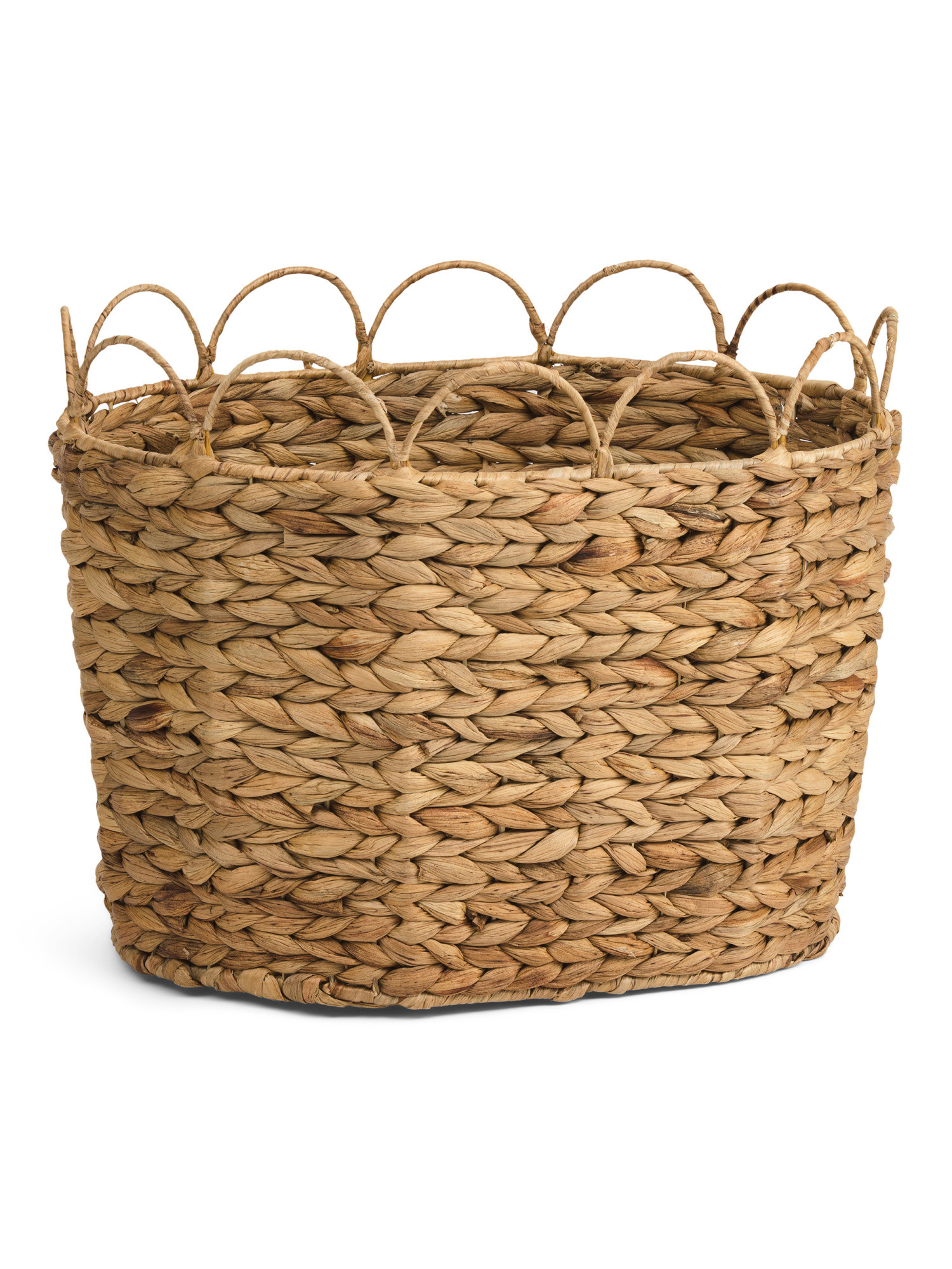 16in Oval Tapered Basket With Scallop Trim | TJ Maxx