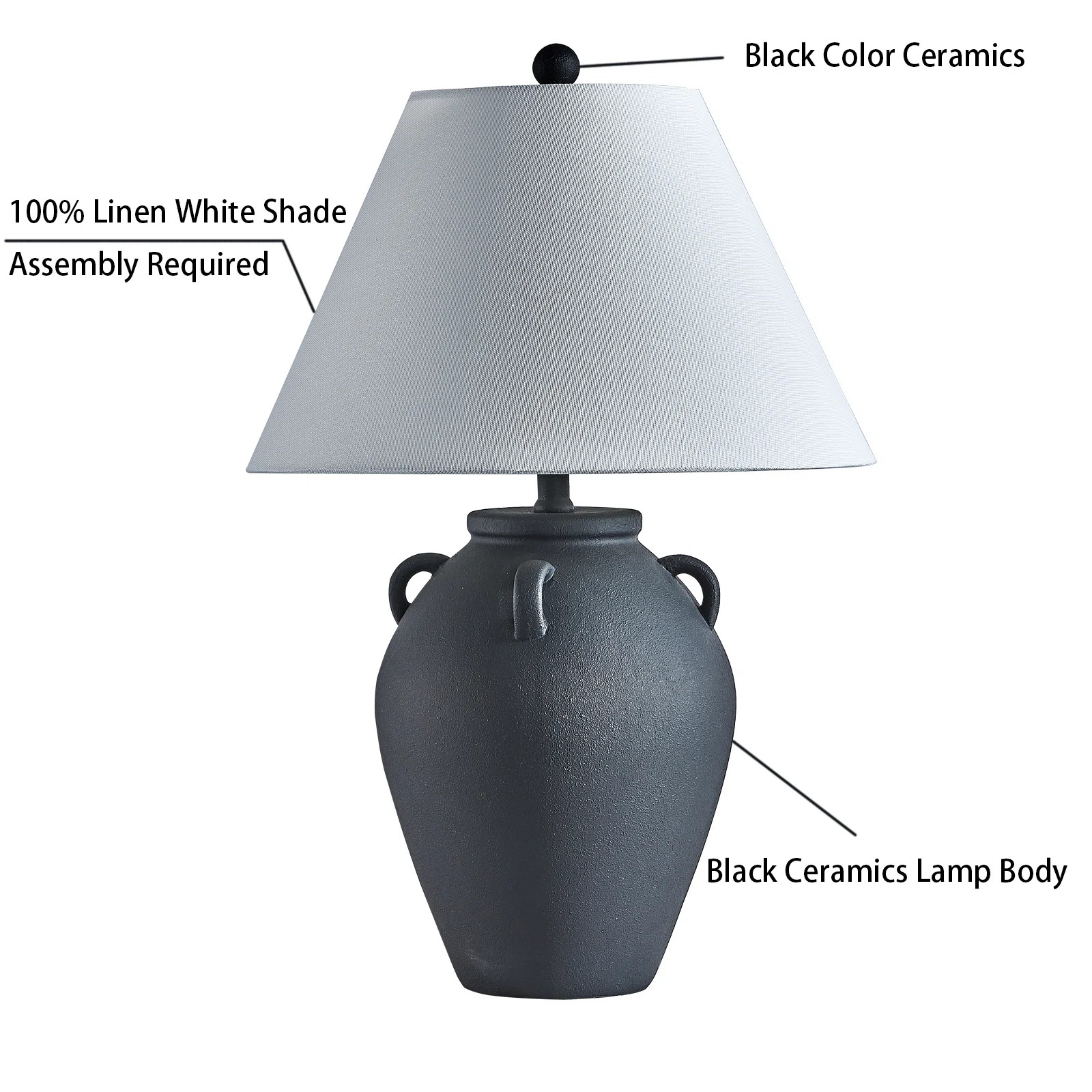 Wade Logan® Carrizalez 25 in. Rustic Dimmable Ceramic For Bedroom Living Room Bedside Desk Night... | Wayfair North America