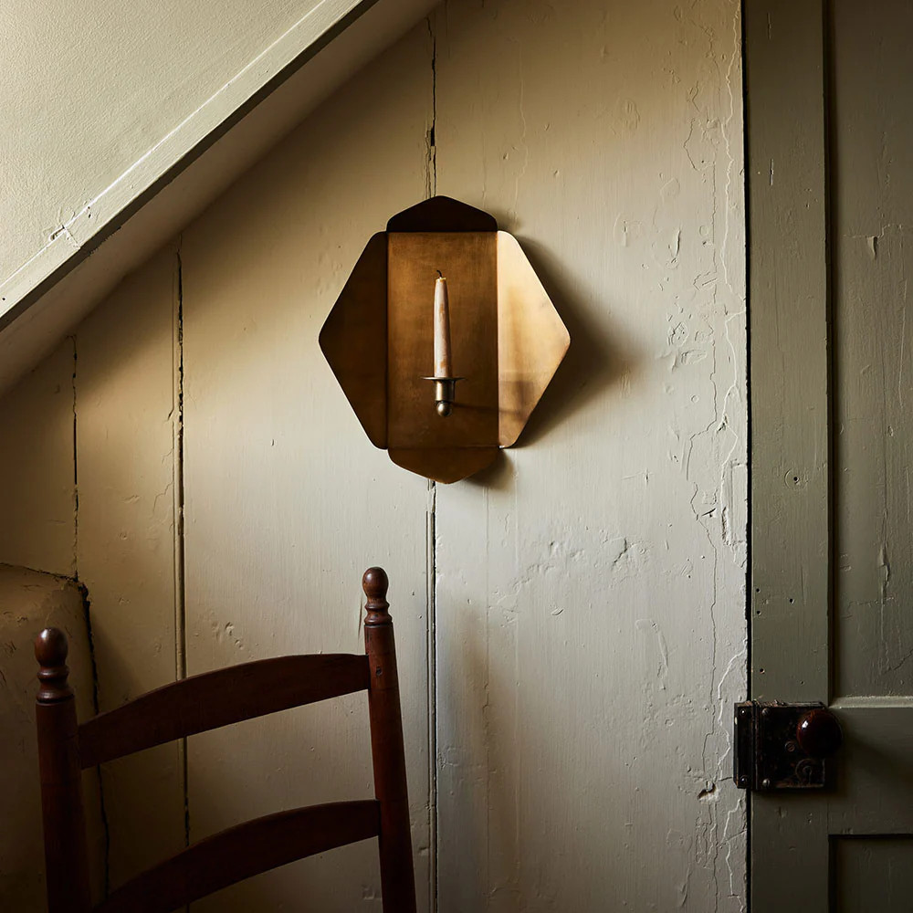 Brass-plated Candle Sconce | Roan Iris