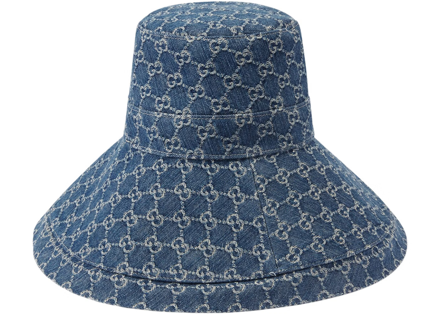 Gucci GG Canvas Wide Brim HatBlue/Ivory | StockX