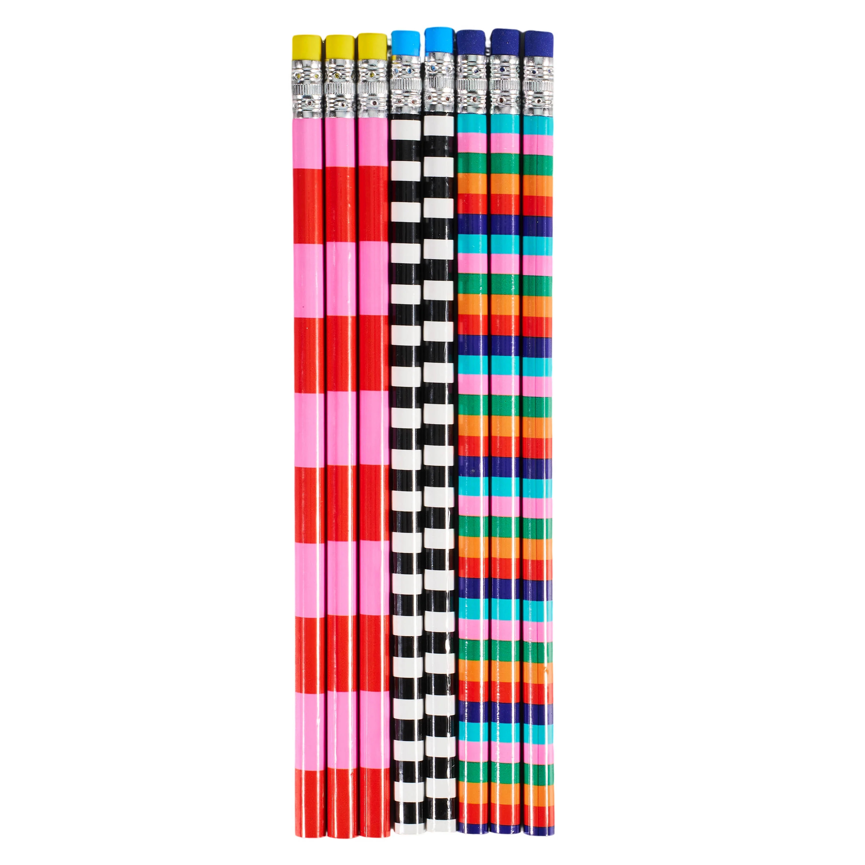 U Style Striped No. 2 Pencils, Made from FSC Wood, 8-pack | Walmart (US)