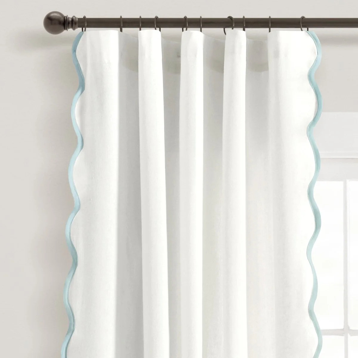 Coastal Chic Scallop Edge Window Curtain Panel Set | Lush Decor