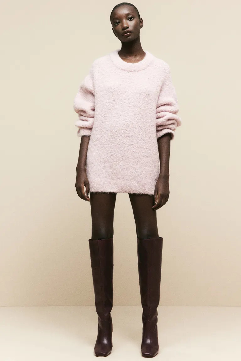 Knee-high leather boots - Dark red - Ladies | H&M GB | H&M (UK, MY, IN, SG, PH, TW, HK)