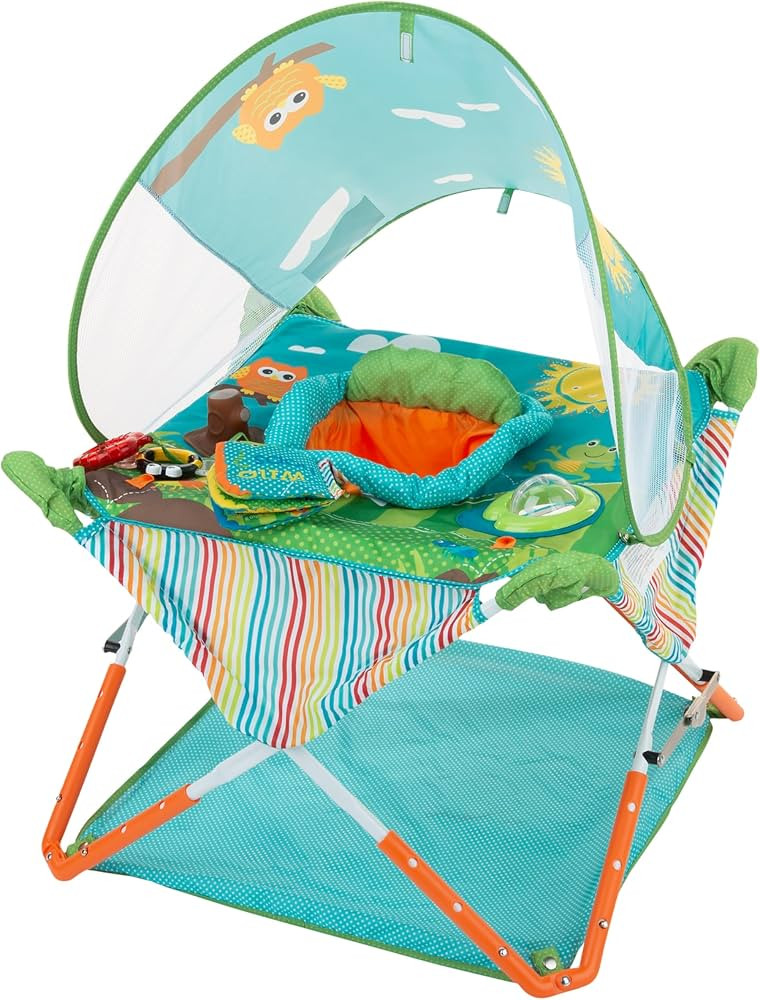 Bright Starts, Pop 'N Jump SE Portable Baby Activity Center, Indoor Outdoor Use, Lightweight, Car... | Amazon (US)