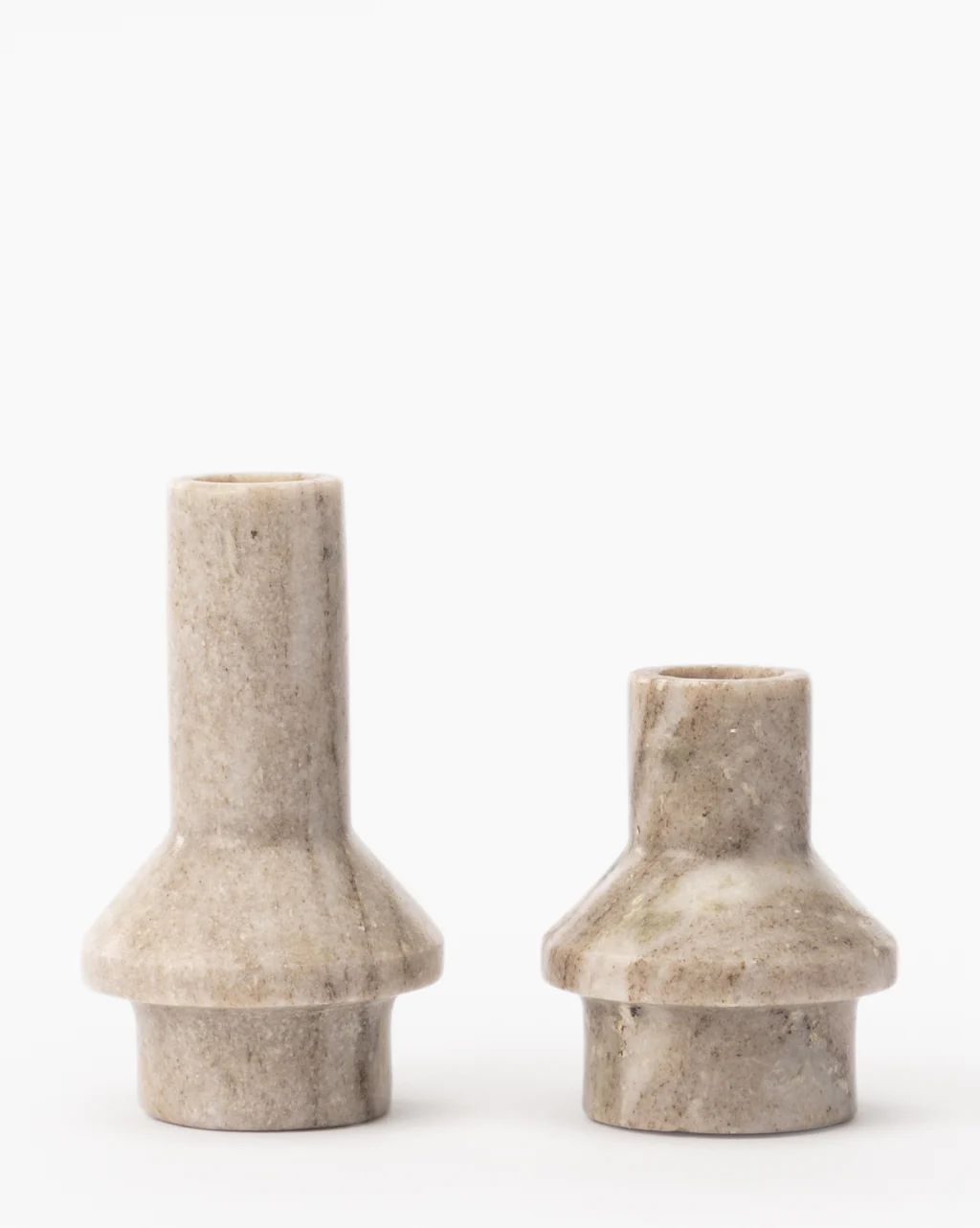 Tan Marble Taper Holder | McGee & Co.