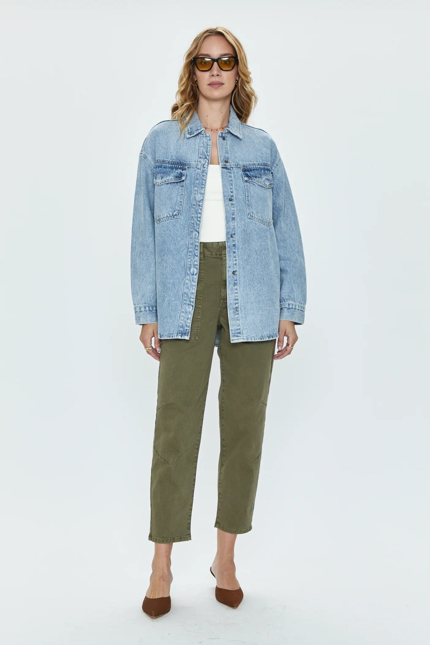 Mandy Oversized Shacket - Paloma | Pistola Denim