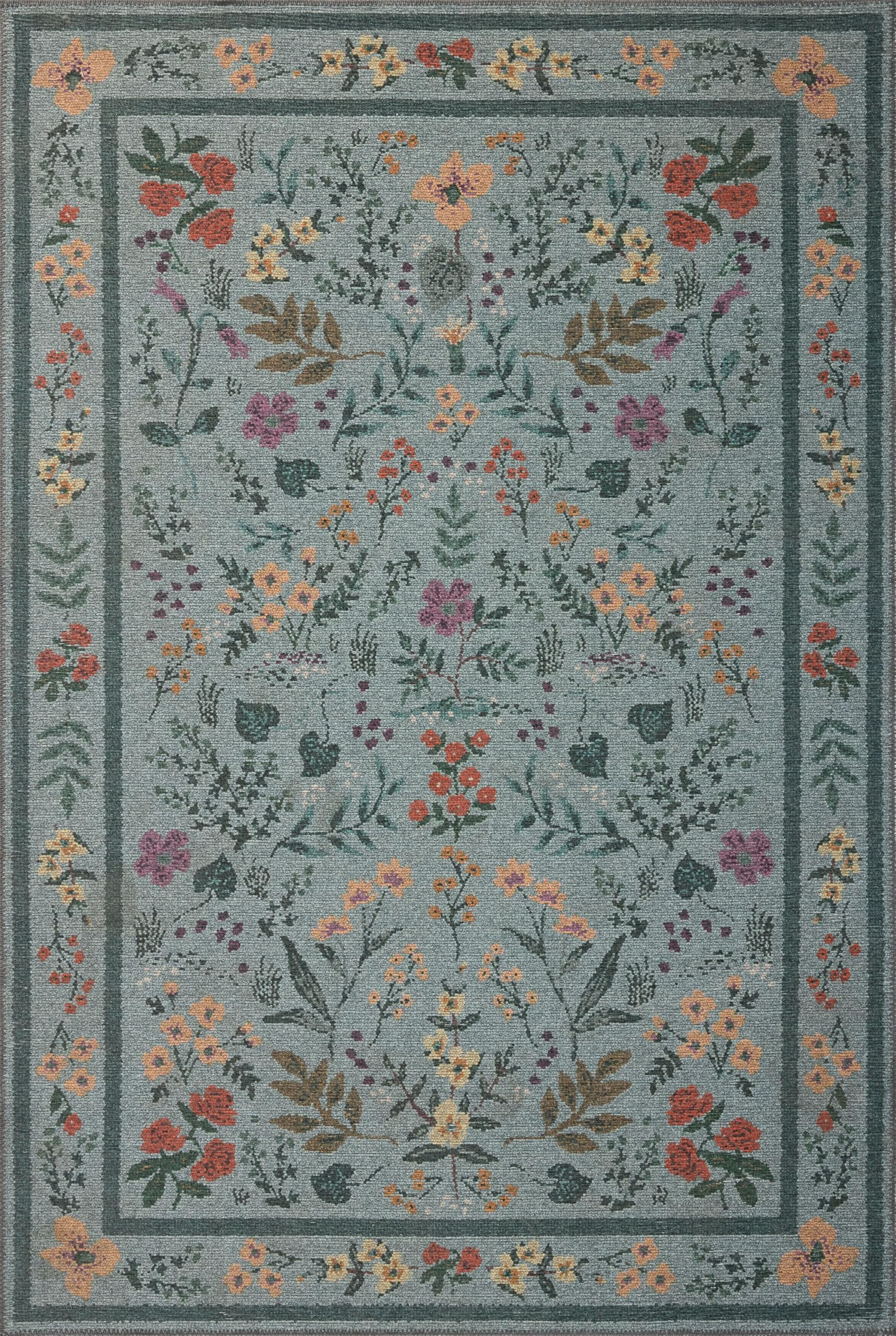 Loloi Rifle Paper Co. Wildwood Collection WWLD-01 Sage 7'-6" x 9'-6" Area Rug | Amazon (US)