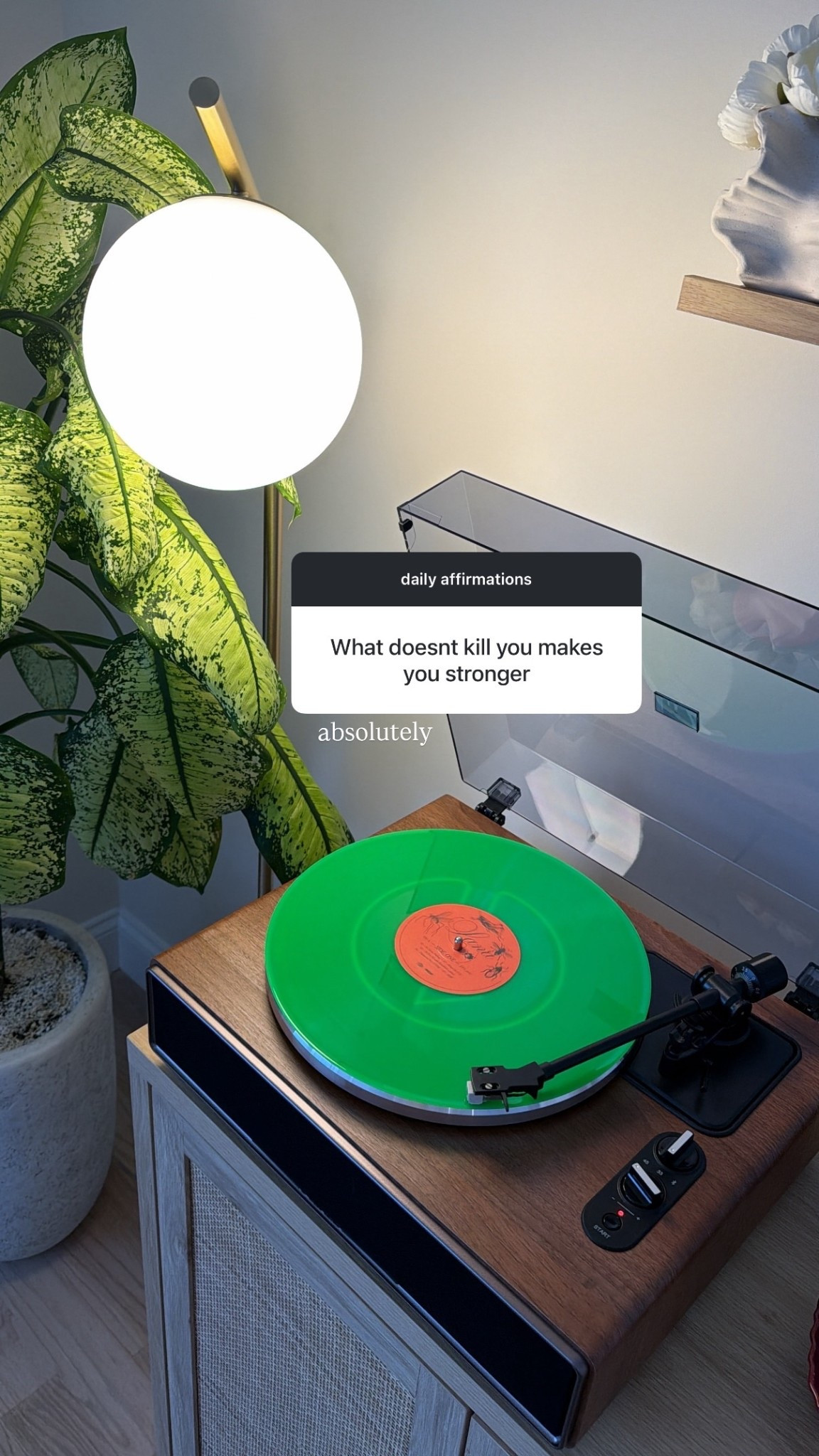 loving my new record player in this corner ✨

#LTKHome #LTKdayinmylife #LTKselfcare