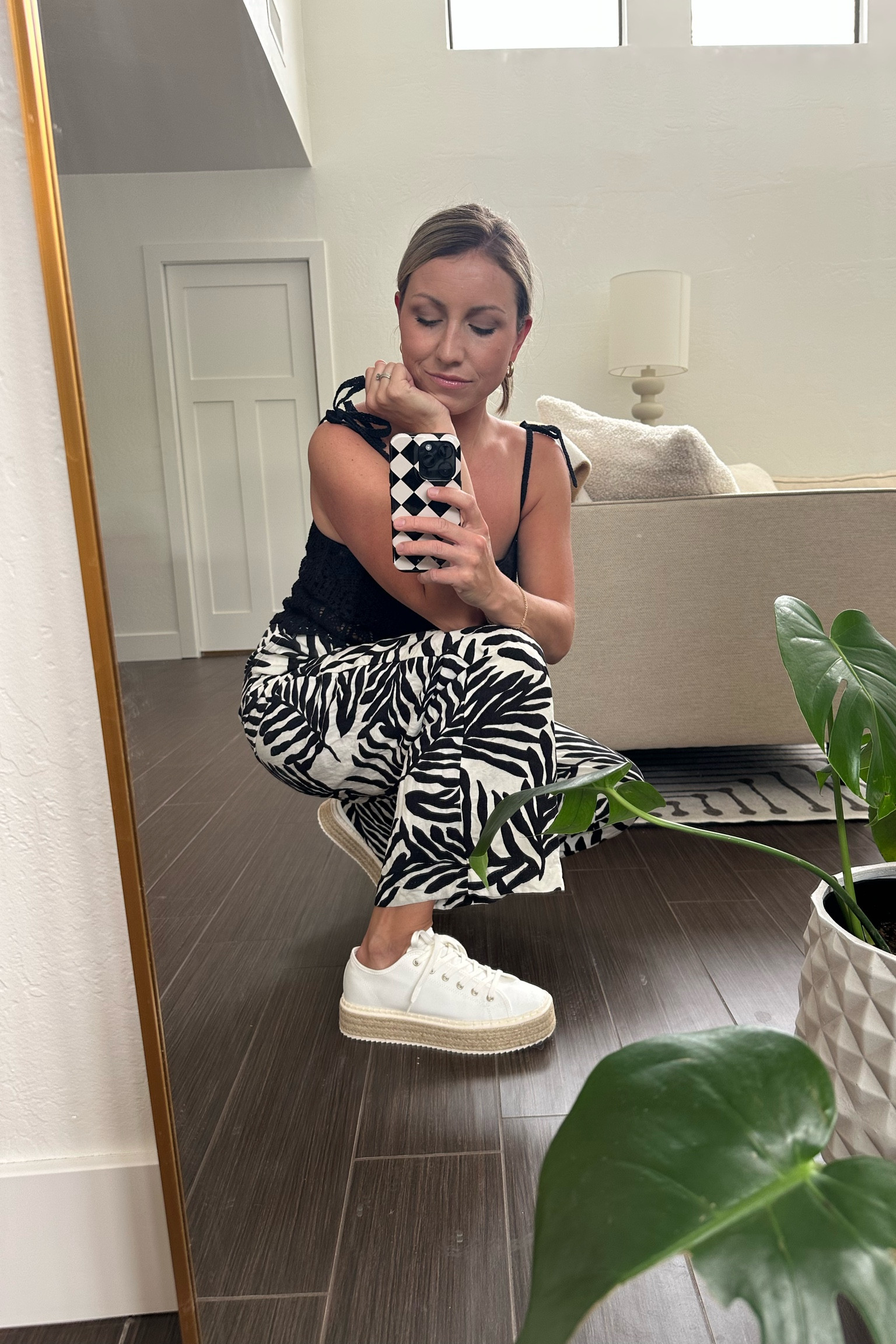 Dressing it down with espadrille sneakers. Would wear this anywhere! Coffee date, errands, shopping, vacation! 

#LTKSeasonal #LTKunder100 #LTKFind