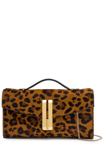 Vancouver leopard calf hair clutch | Harvey Nichols