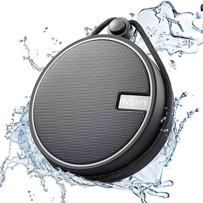 INSMY C12 IPX7 Waterproof Shower Bluetooth Speaker, Portable Wireless Outdoor Speaker with HD Sou... | Amazon (US)