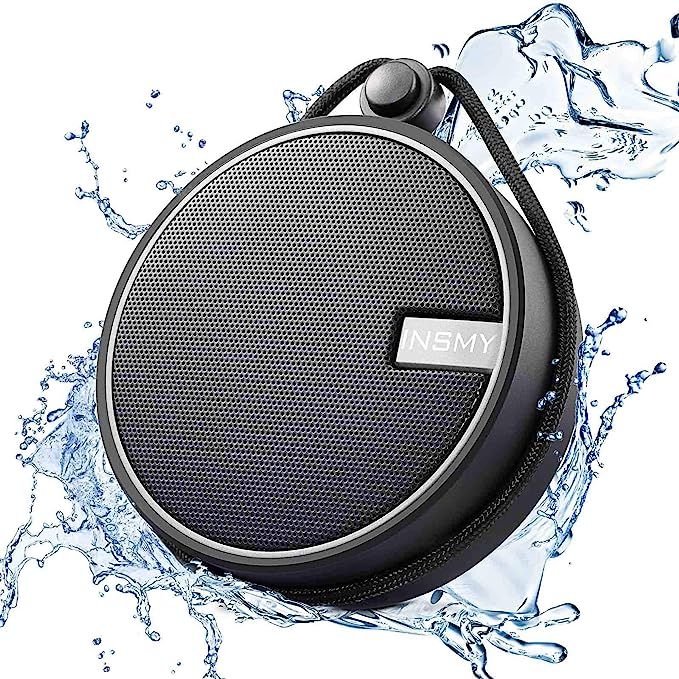 INSMY C12 IPX7 Waterproof Shower Bluetooth Speaker, Portable Wireless Outdoor Speaker with HD Sou... | Amazon (US)