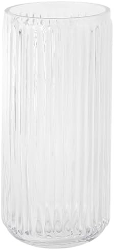 Ribbed Glass Vase, Clear Glass Vase, Flower Vase for Bouquet, Glass Vase for Flowers, Modern Vase... | Amazon (CA)