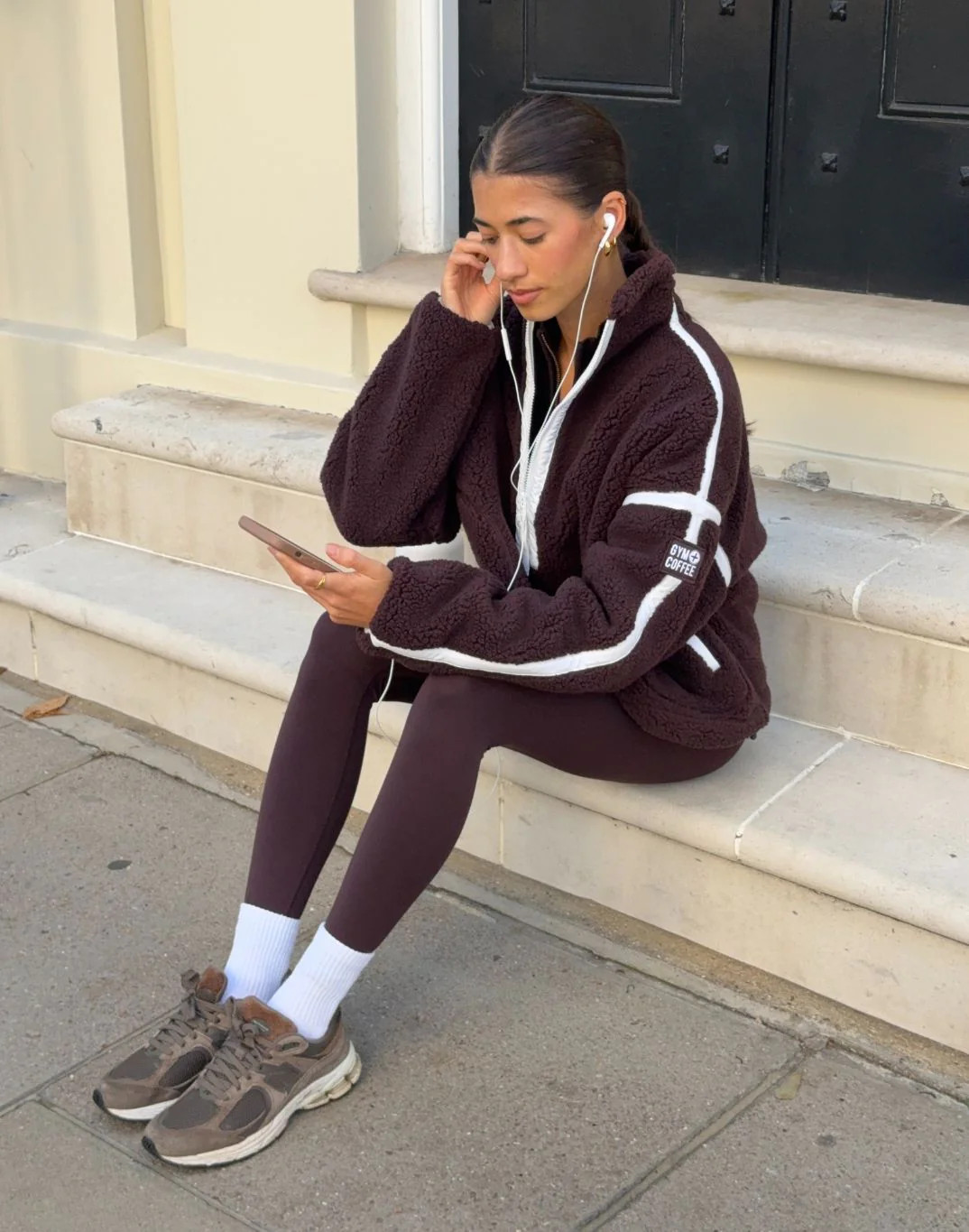 Industry Fleece Half Zip in Mocha Bean | Gym + Coffee UK & IE - Accelerate - UK